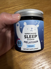 Load image into Gallery viewer, Bears with Benefits Melatonin Gummies 5 mg, 60 Count, Vegan, Gluten Free

