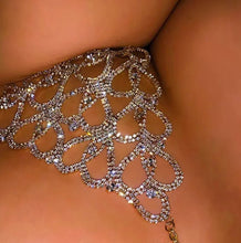 Load image into Gallery viewer, Sexy Crystal Rhinestone Heart Brallette and Panties - Silver or Gold
