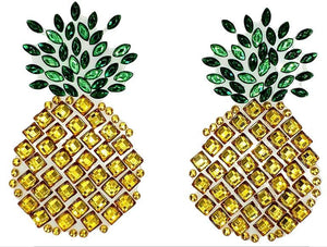 Reusable Upside Down Pineapple Rhinestone Pasties w/ Body Glue for Reapplication