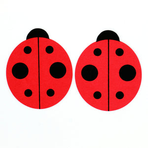 2 Pairs Lady Bug Sexy Pasties Nipple Covers Breasts Self Adhesive - Body Stickers, Lifestyle, Rave, Rally, Costume, Lingerie