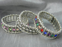 Load image into Gallery viewer, ABecca&#39;s Fashion Swarovski Crystal Stretch Bracelet - Clear
