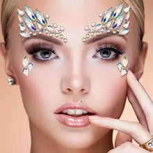 Load image into Gallery viewer, Clear Face &amp; Eyes Sexy Rhinestone Body Stickers
