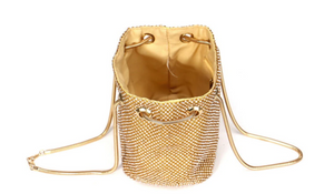 Sass Chick Original Small Rhinestone Bag W/ Metal Handles Crystal Bag (Multiple Colors)