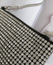 Load image into Gallery viewer, Sass Chick Original Small Rhinestone Clutch W/ Chain Strap Bag
