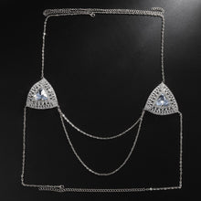 Load image into Gallery viewer, Sexy Nipple Cover Rhinestone Triangle Bra Chain Necklace Women Large Nipple Stick Covera Body Strass Jewelry 2022 trend
