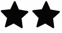 Load image into Gallery viewer, 2 Pairs Black Star Pasties Nipple Covers Breasts Self Adhesive - Body Stickers, Lifestyle, Rave, Rally, Costume, Lingerie
