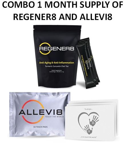 Bepic - 30  Regener8 Tea Packets AND 30  Allevi8 Patches B Epic Combo Regenerate Alleviate