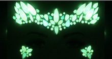 Load image into Gallery viewer, Glow in the Dark Face &amp; Eyes Sexy Rhinestone Body Stickers
