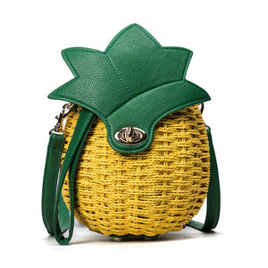 Small Straw Weave Pineapple Bag