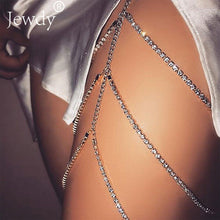 Load image into Gallery viewer, Sexy Three Layer Rhinestone Thigh Jewelry

