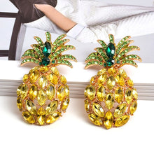 Load image into Gallery viewer, Wholesale Fashion Pineapple-Shaped Colorful Rhinestone Dangle Drop Earrings High-Quality Crystals Jewelry Accessories For Women
