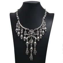 Load image into Gallery viewer, LZHLQ 2020 Fashion Rock Punk Skull Necklaces &amp; Pendants Statement Collares Necklace Vintage Pirate Skeleton Women Jewelry

