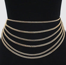 Load image into Gallery viewer, Sexy Women&#39;s Waist Chain - Multiples Layers Belly Chain or Belt
