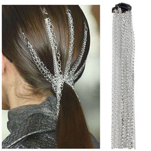 Load image into Gallery viewer, Boho Multistrand Metal Chain Hair Extensions Clips Hair Chain Tassel Hair Combs Hair Jewelry
