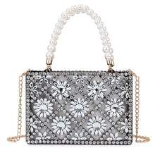 Load image into Gallery viewer, Rhinestone Flower Cocktail Evening Clutch (4 Colors)
