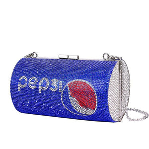 Rhinestone Pepsi and Sprite Cocktail Evening Clutch (3 Colors)