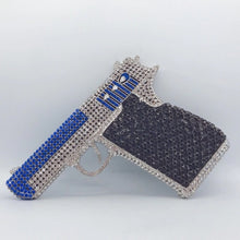 Load image into Gallery viewer, Pistol Gun Shape Rhinestone Evening Bags Crystal Women Party Clutch Purse Ladies Wedding Bridal Formal Clutch Bag Clutches Bags
