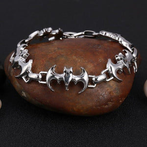 ZOSHI Silver Color Men's Steel High Quality Biker Man Skull charms Bracelet Chain Factory Price Bracelets & Bangles