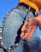 Load image into Gallery viewer, 59CM Men&#39;s Waist Key Chain Skull Head Metal Vintage Hip Hop Gothic Punk Skeleton Pants Trousers Jean Biker Wallet Key Ring DW55
