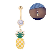 Load image into Gallery viewer, Pineapple Belly Button Ring
