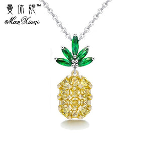 Manxiuni 2021 Silver Color Dubai Jewelry Decorations for Women Pineapple Jewelry  Wedding Trinet and Necklaces Brinco