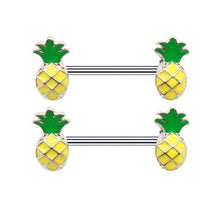 Load image into Gallery viewer, Cute Pineapple Nipple Ring Fruit Chest Nail Stainless Steel Rod Sun Flower Nipple Septum Piercing Ring Jewelry
