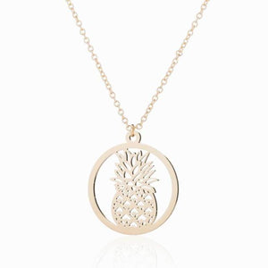 New fruit pendant necklace hollow pineapple Necklace hot selling popular women's necklace