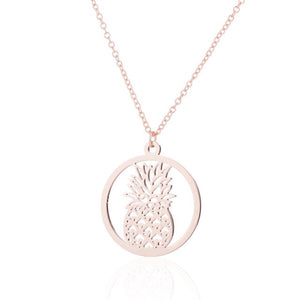 New fruit pendant necklace hollow pineapple Necklace hot selling popular women's necklace