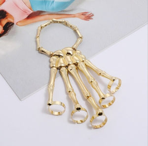 Fashion Personality Halloween Bracelet Punk Exaggerated Ghost Hand Skeleton Bracelet Jewelry Gift