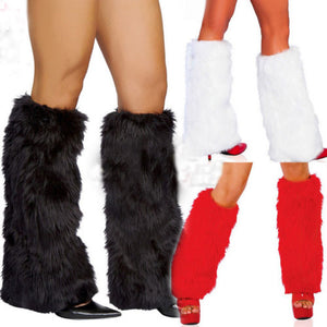 (3 Colors) Sexy Faux Fur Leg Warmers - Rave Boot & Heel Cover