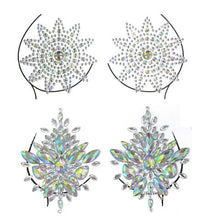 Load image into Gallery viewer, 2 Pairs Reusable Sexy Rhinestone Pasties Nipple Covers
